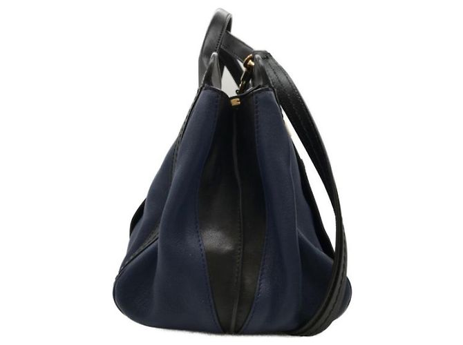 Chloé ***Chloe  2Way zweifarbige Tasche Schwarz Blau - Ansicht 3