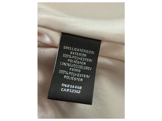 Vera Wang Ecrufarbenes schulterfreies Kleid aus Krepp Roh - Ansicht 4