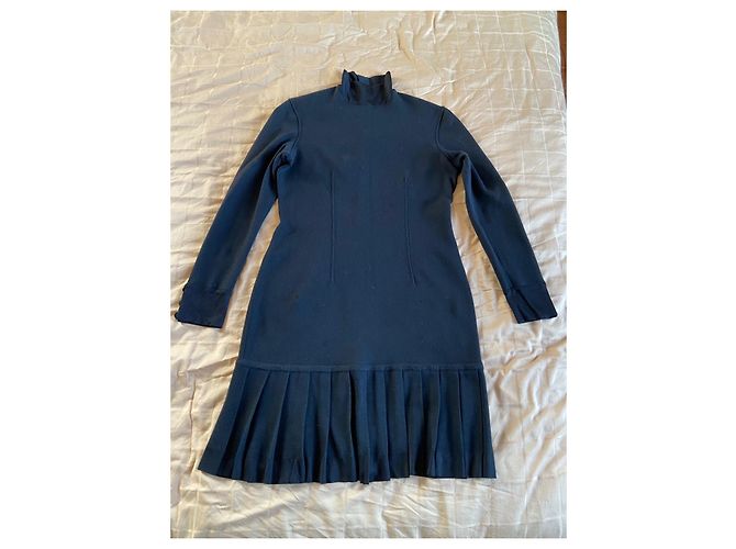 Vintage Chanel-Wollkleid Schwarz - Ansicht 3