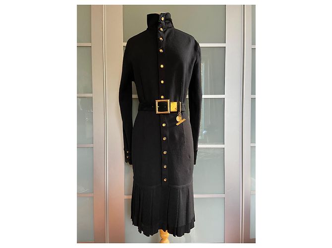 Vintage Chanel-Wollkleid Schwarz - Ansicht 7