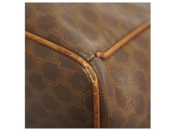 Zaino Céline Macadam Marrone PVC Oro - vista 6