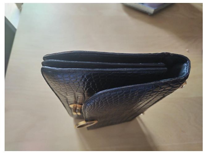 Borsa a mano Hermès in pelle di coccodrillo nera Nero - vista 9