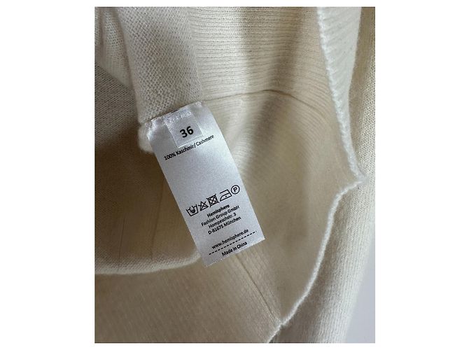 Cárdigan Hémisphère de cachemira blanco - vista 5