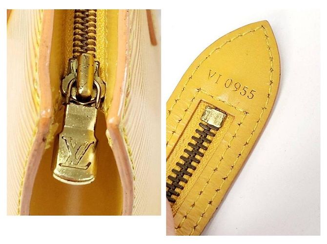 Louis Vuitton Epi-Einkaufstasche Lila Gelb - Ansicht 5