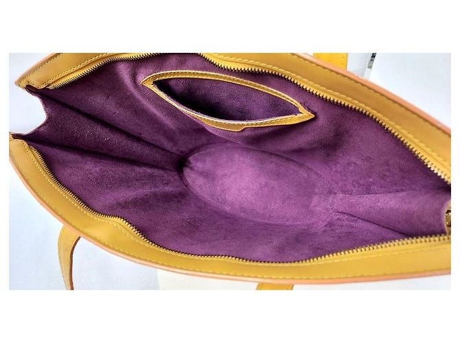 Louis Vuitton Epi-Einkaufstasche Lila Gelb - Ansicht 7