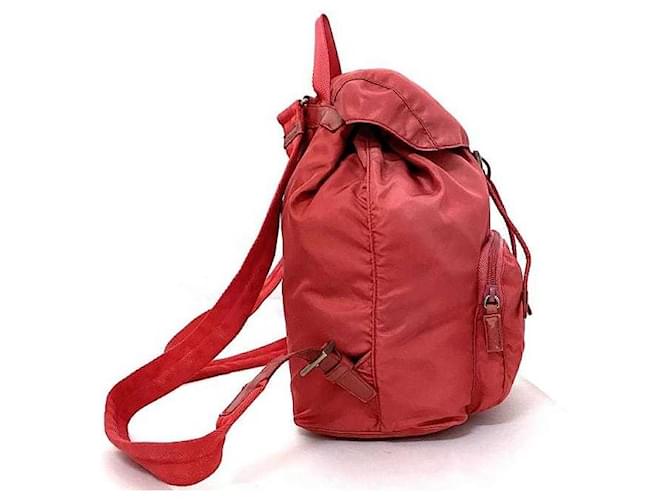 Prada Rucksack aus Nylon Rot - Ansicht 2