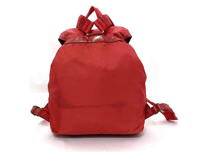 Prada Rucksack aus Nylon Rot - Ansicht 4
