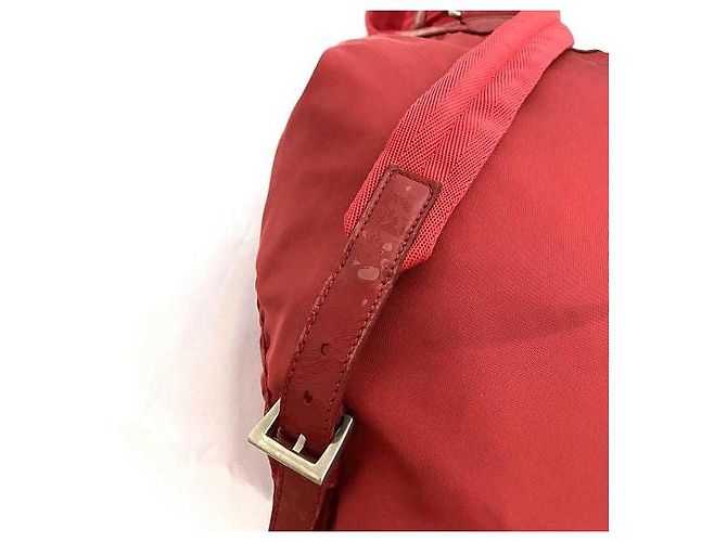 Prada Rucksack aus Nylon Rot - Ansicht 9