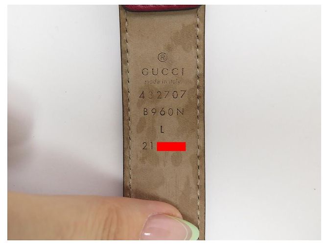 GUCCI GG MARMONT GÜRTEL 432707 IN BORDEAUX-LEDERGRÖSSE 60 M LEDERGÜRTEL - Ansicht 4