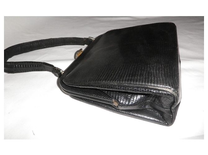 Autre Marque Year Bag 30 Handtasche aus Eidechsenleder Schwarz - Ansicht 3