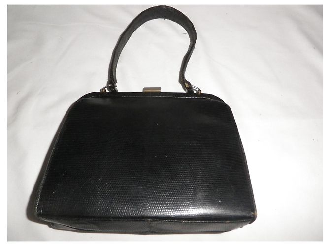 Autre Marque Year Bag 30 Handtasche aus Eidechsenleder Schwarz - Ansicht 5