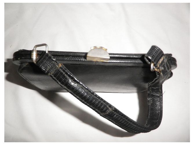 Autre Marque Year Bag 30 Handtasche aus Eidechsenleder Schwarz - Ansicht 6
