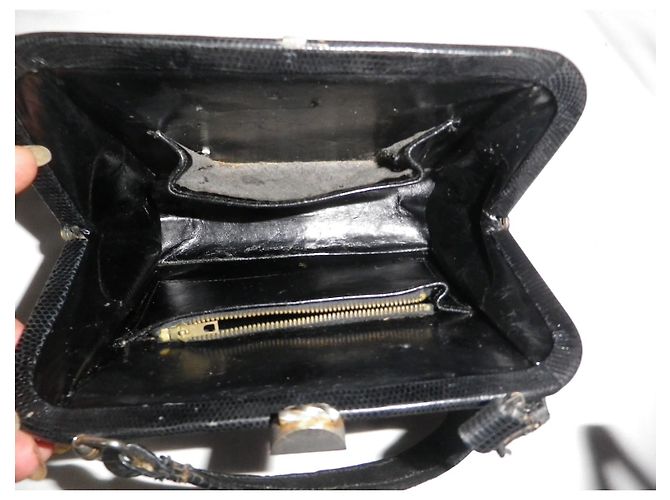 Autre Marque Year Bag 30 Handtasche aus Eidechsenleder Schwarz - Ansicht 7