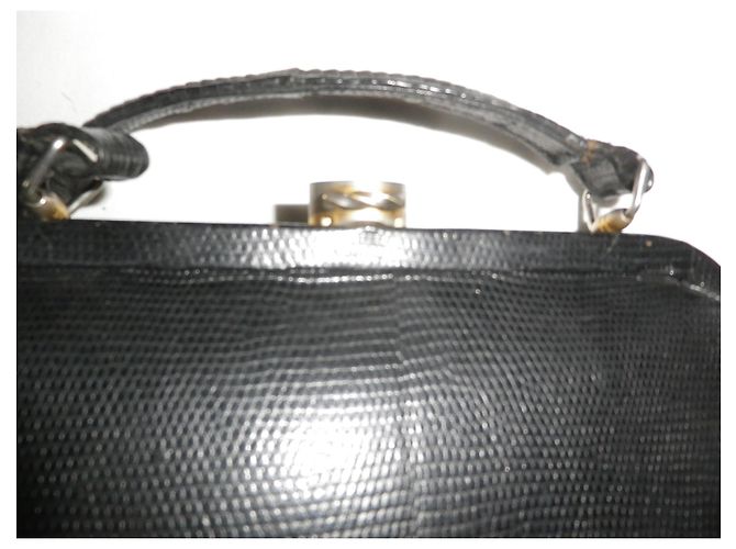 Autre Marque Year Bag 30 Handtasche aus Eidechsenleder Schwarz - Ansicht 8