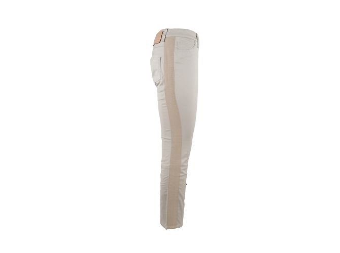 Vaqueros Louis Vuitton con raya beige Blanco roto - vista 3