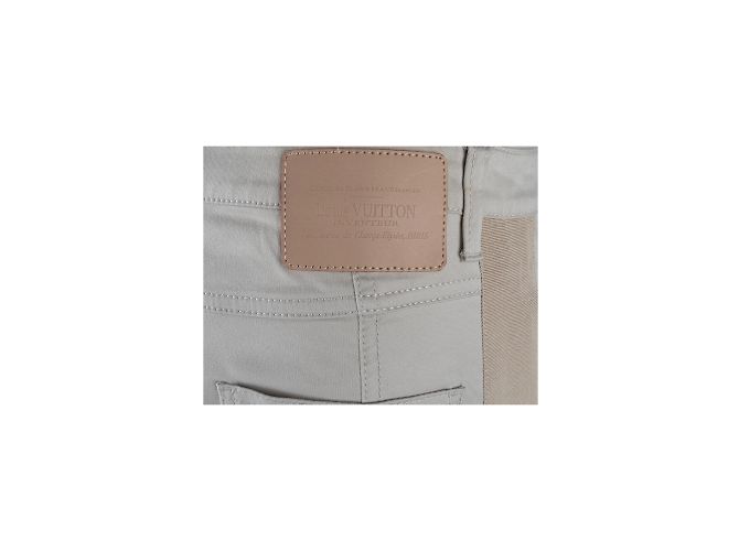 Vaqueros Louis Vuitton con raya beige Blanco roto - vista 5
