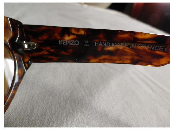 Gafas de sol Kenzo de acetato marrón oscuro - vista 3