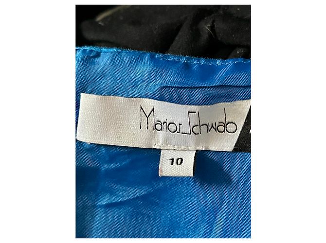 Autre Marque Vestido Marios Schwab azul celeste com enfeites de renda - vista 7