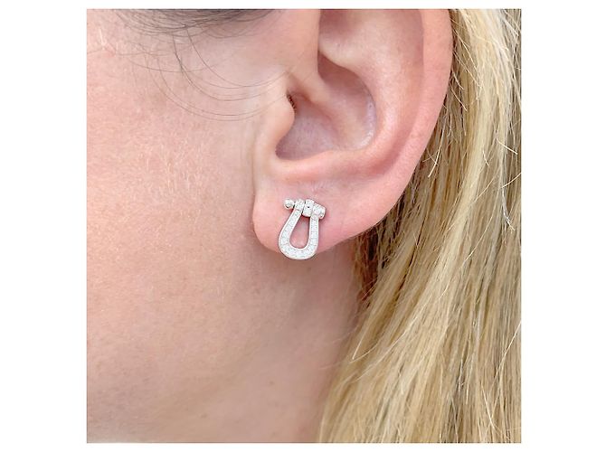 Orecchini Fred, "Forza 10", ORO BIANCO, Diamants. - vista 4