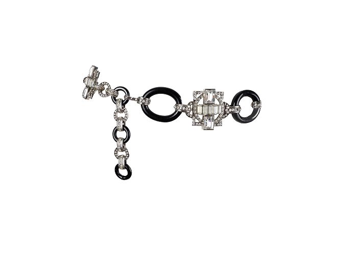 Autre Marque Colección Privée Cinturón con cadena enjoyada Plata - vista 2