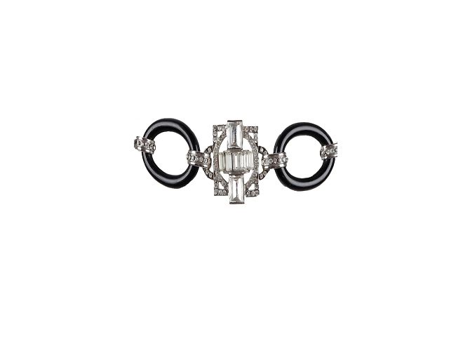Autre Marque Colección Privée Cinturón con cadena enjoyada Plata - vista 3