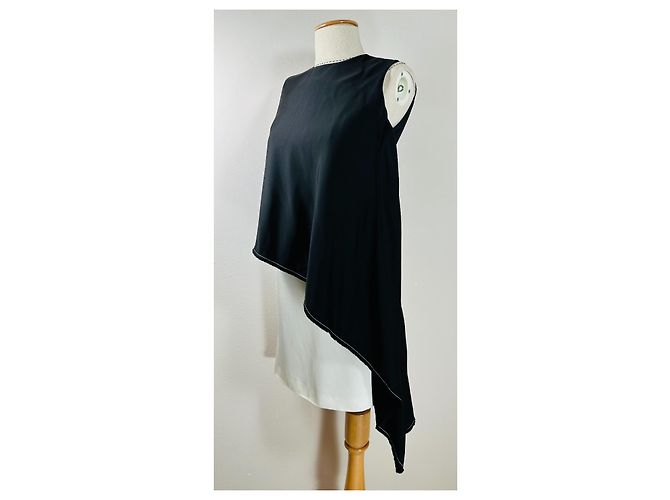 Vanessa Bruno Denice Kleid Schwarz Weiß Viskose - Ansicht 4