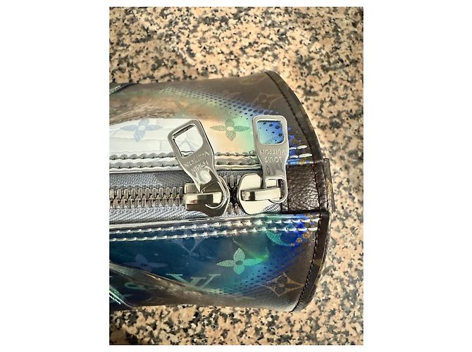 Abbesses Louis Vuitton Nebulosa Keepall 35 Marrone Argento - vista 9