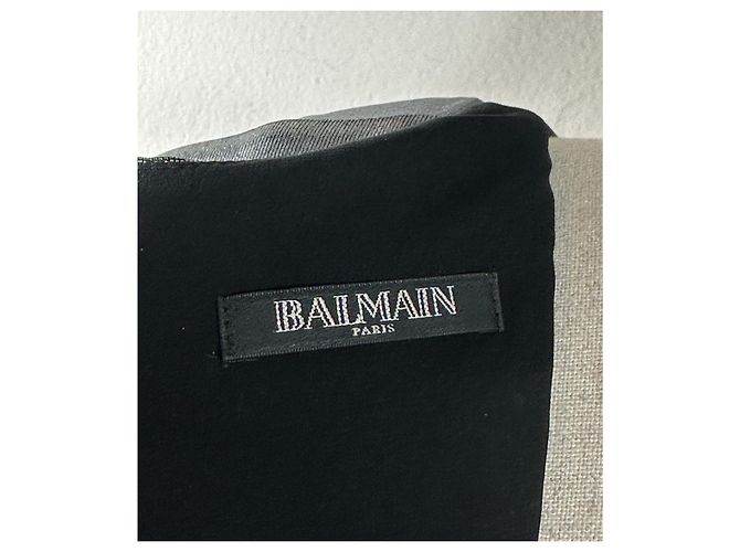 Balmain Minikleid silber gerafft - Ansicht 8