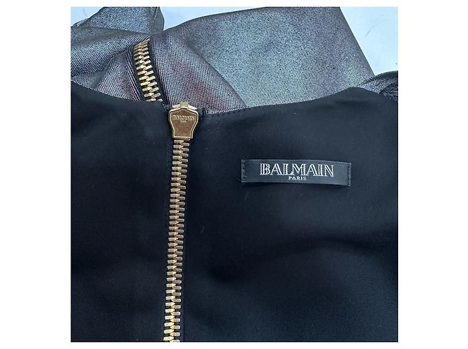 Balmain Minikleid silber gerafft - Ansicht 9