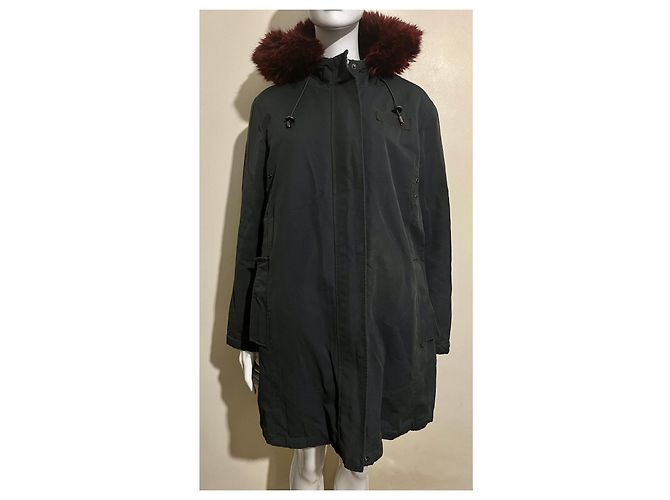 Diane Von Furstenberg Parka con capucha y pelo sintético DvF Negro - vista 7
