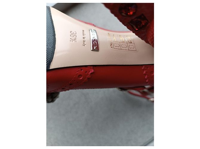 Stivaletti Gucci in pelle bordeaux Bordò - vista 10