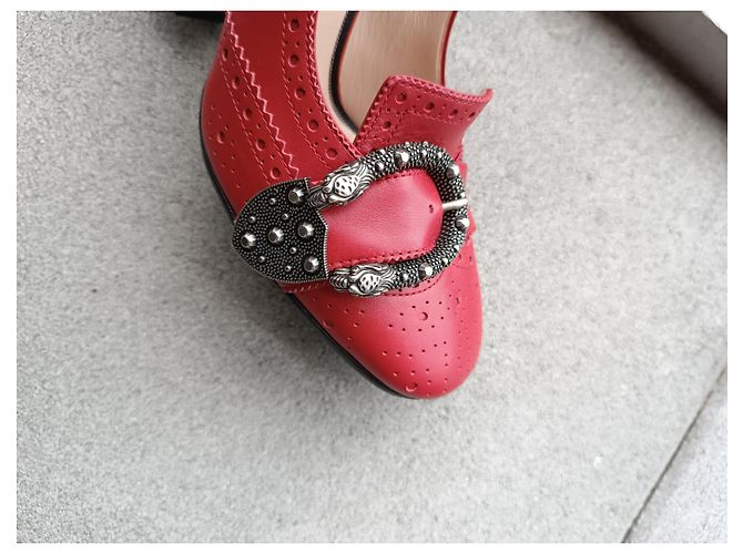 Stivaletti Gucci in pelle bordeaux Bordò - vista 4
