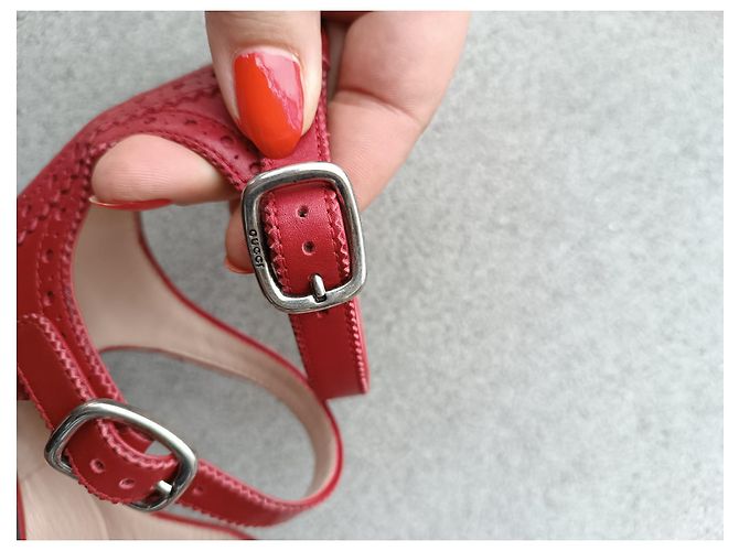 Stivaletti Gucci in pelle bordeaux Bordò - vista 7