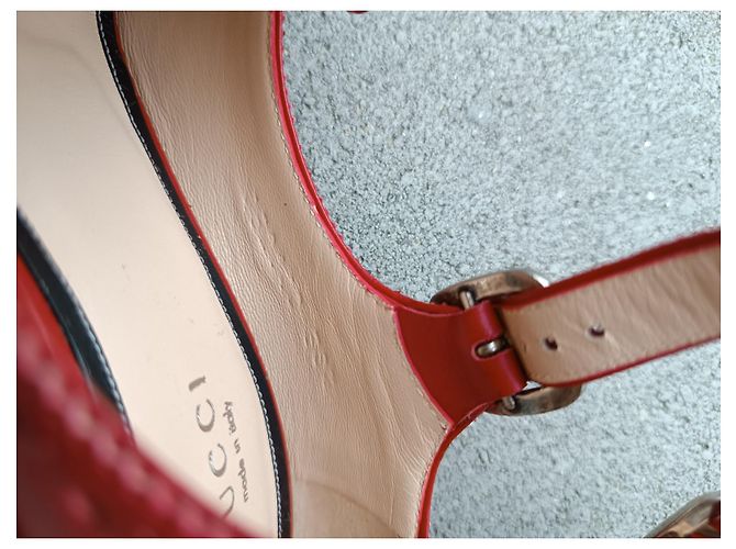 Stivaletti Gucci in pelle bordeaux Bordò - vista 9