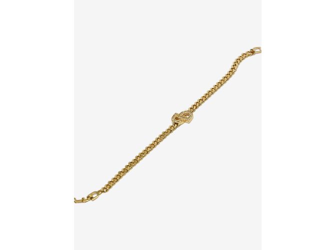 Dior Bracciale a catena con logo ingioiellato in oro - vista 4