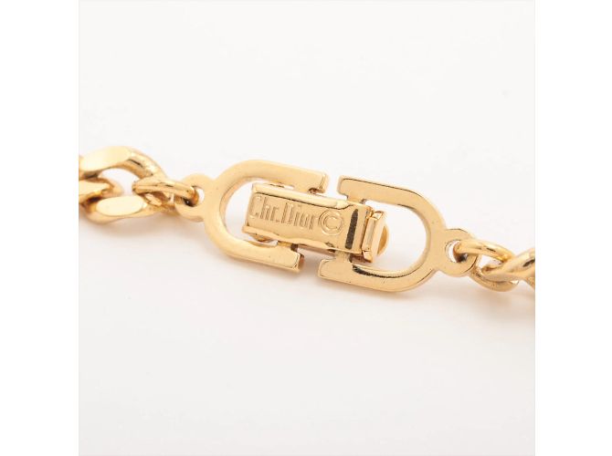 Dior Bracciale a catena con logo ingioiellato in oro - vista 9