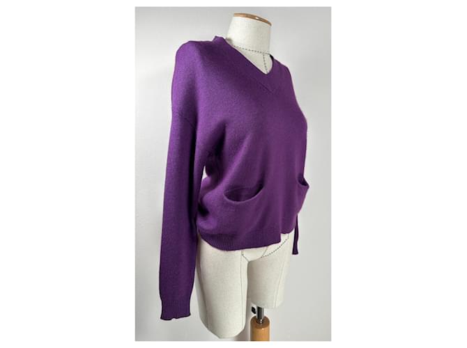 FTC Pullover aus Kaschmir und Lyocell Lila - Ansicht 2
