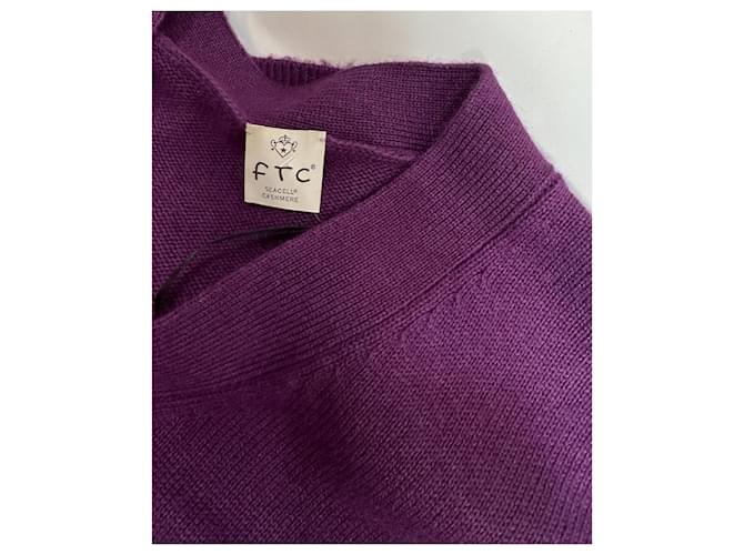 FTC Pullover aus Kaschmir und Lyocell Lila - Ansicht 4