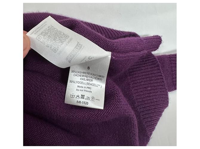 FTC Pullover aus Kaschmir und Lyocell Lila - Ansicht 5