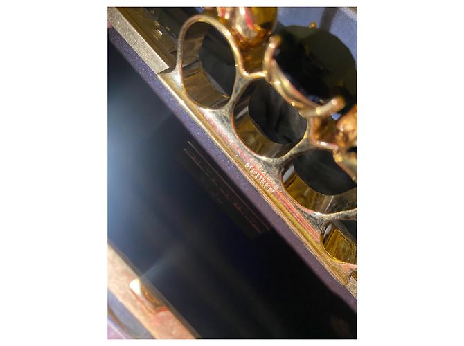 Alexander Mcqueen pochette in pitone metallizzato con quattro anelli D'oro - vista 4