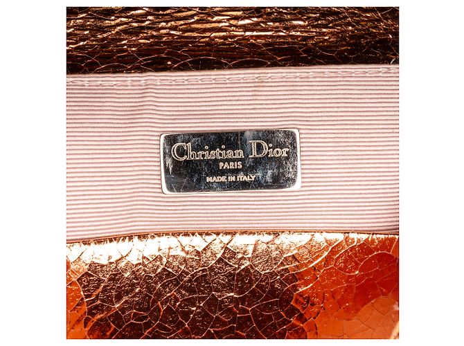 Petit sac à dos Cannage Stardust métallisé doré Dior - vue 7
