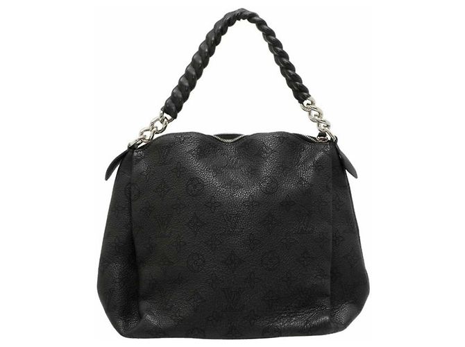 Louis Vuitton Black Monogram Mahina Babylone Catena BB Nero - vista 3