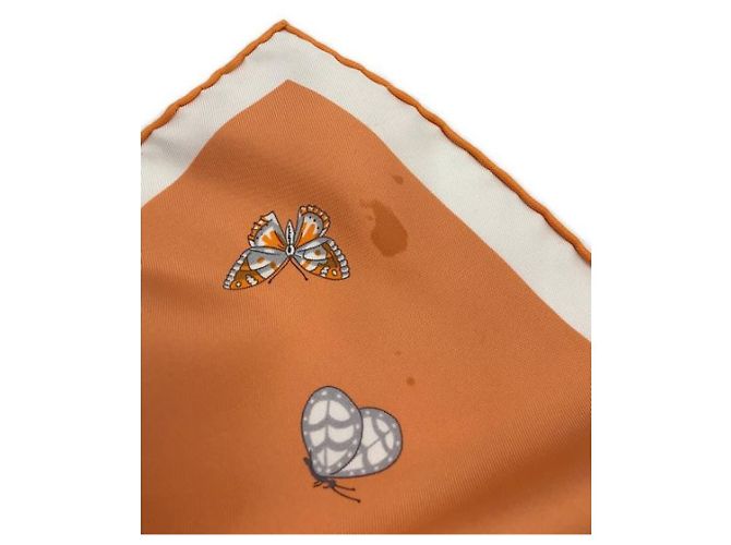 Hermès *** HERMES Kare90 Sciarpa di seta Hermes Story Arancione - vista 10