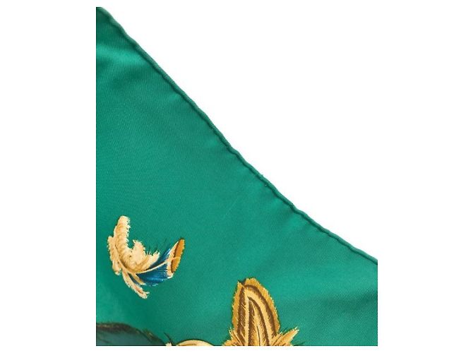 Hermès ***HERMES Care90 Sciarpa di seta COUVEE D'HERMES Pulcini di Hermes Verde - vista 7