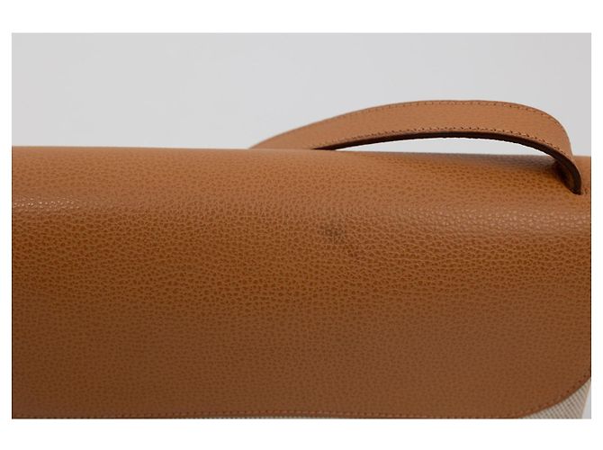Borsa Hermès Colorado marrone in vitello martellato e tela - vista 3