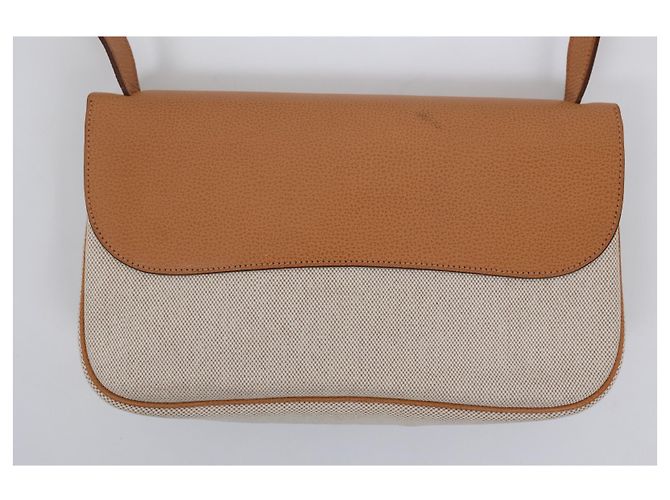 Borsa Hermès Colorado marrone in vitello martellato e tela - vista 6