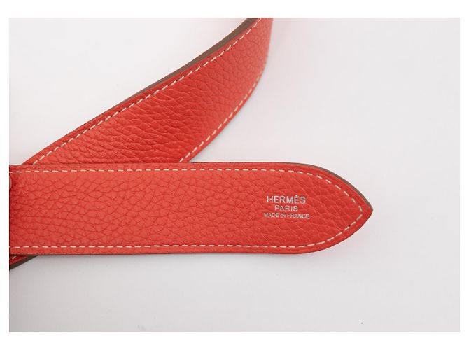 Jypsiere Hermès Jypsière Borsa a tracolla in pelle Corallo - vista 13