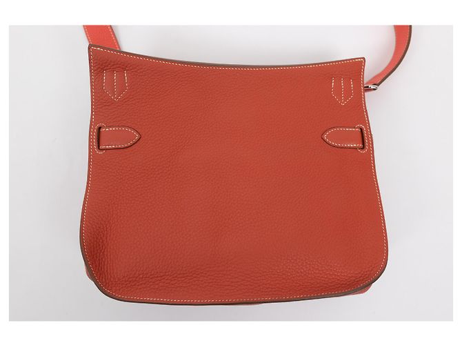 Jypsiere Hermès Jypsière Borsa a tracolla in pelle Corallo - vista 9
