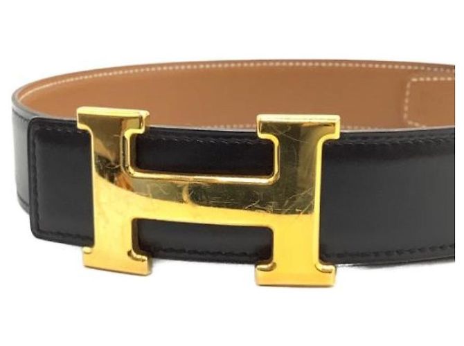Hermès ***HERMES HERMES cinturón en H Castaño Negro - vista 2