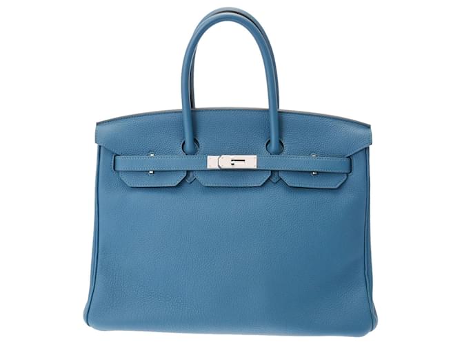 Hermès HERMES BIRKIN 35 Navy blue Leather ref.1034642 - Joli Closet